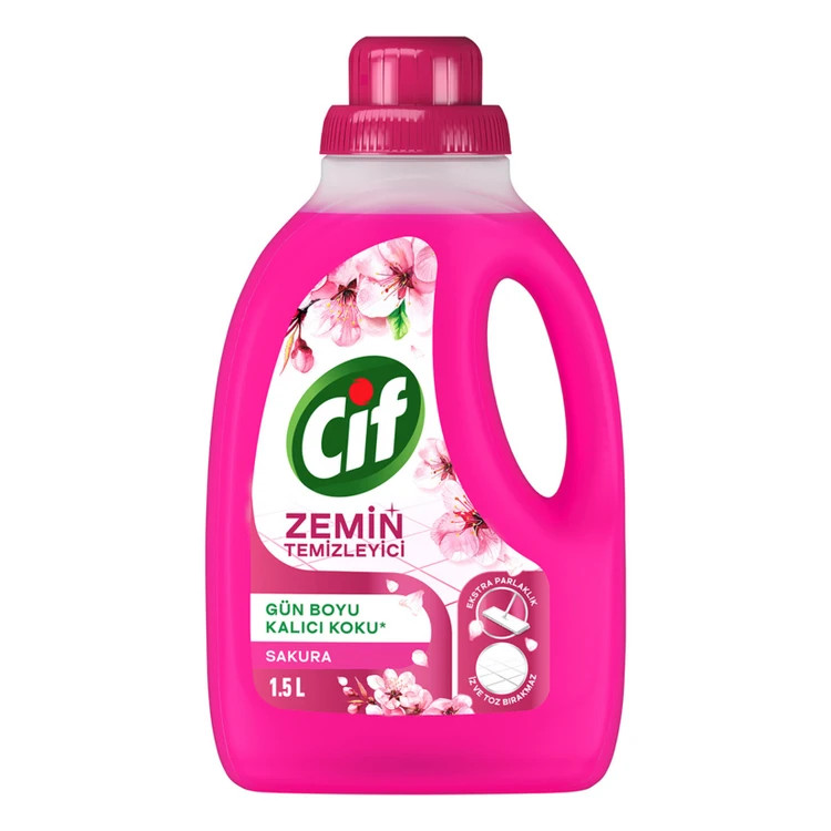 مایع تمیز کننده زمین و سطوح و کف سیف ( جیف ) cif با رایحه شکوفه های ساکورا حجم 1.5 لیتر اصل اورجینال ( واردات قانونی از منطقه آزاد ارس )