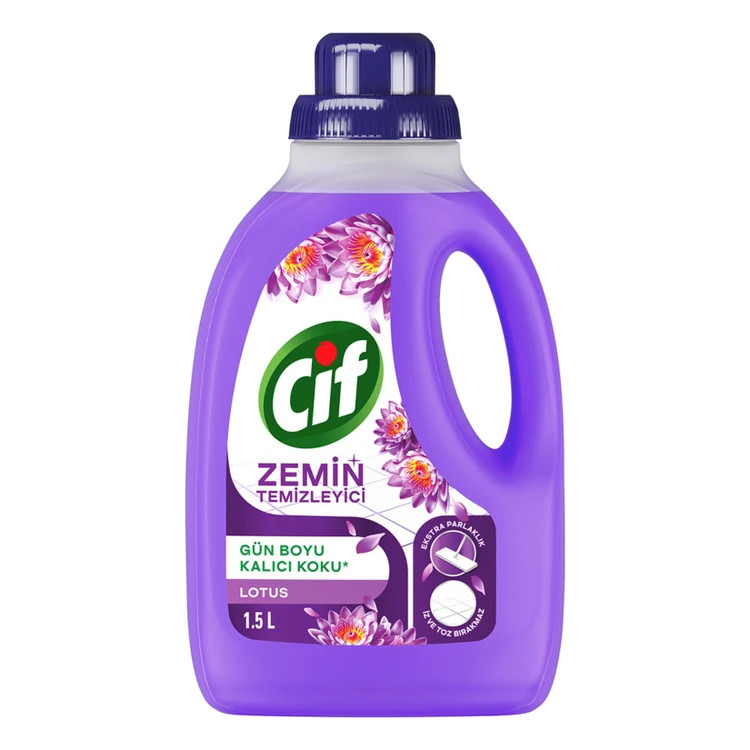 مایع تمیز کننده زمین و سطوح و کف سیف ( جیف ) cif با رایحه لوتوس حجم 1.5 لیتر اصل اورجینال ( واردات قانونی از منطقه آزاد ارس )