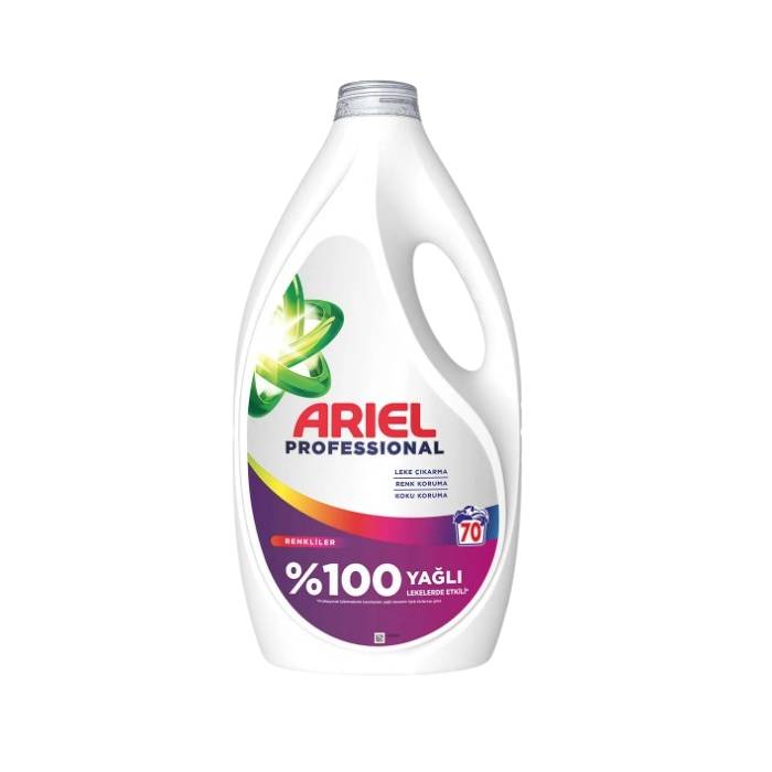 مایع ( ژل ) لباسشویی Ariel آریل 70 بار شستشو حجم 3.15 لیتر مدل Professional لکه بر قوی چربی و محافظ رنگ لباسهای رنگی اصل اورجینال ( واردات قانونی از منطقه آزاد ارس )
