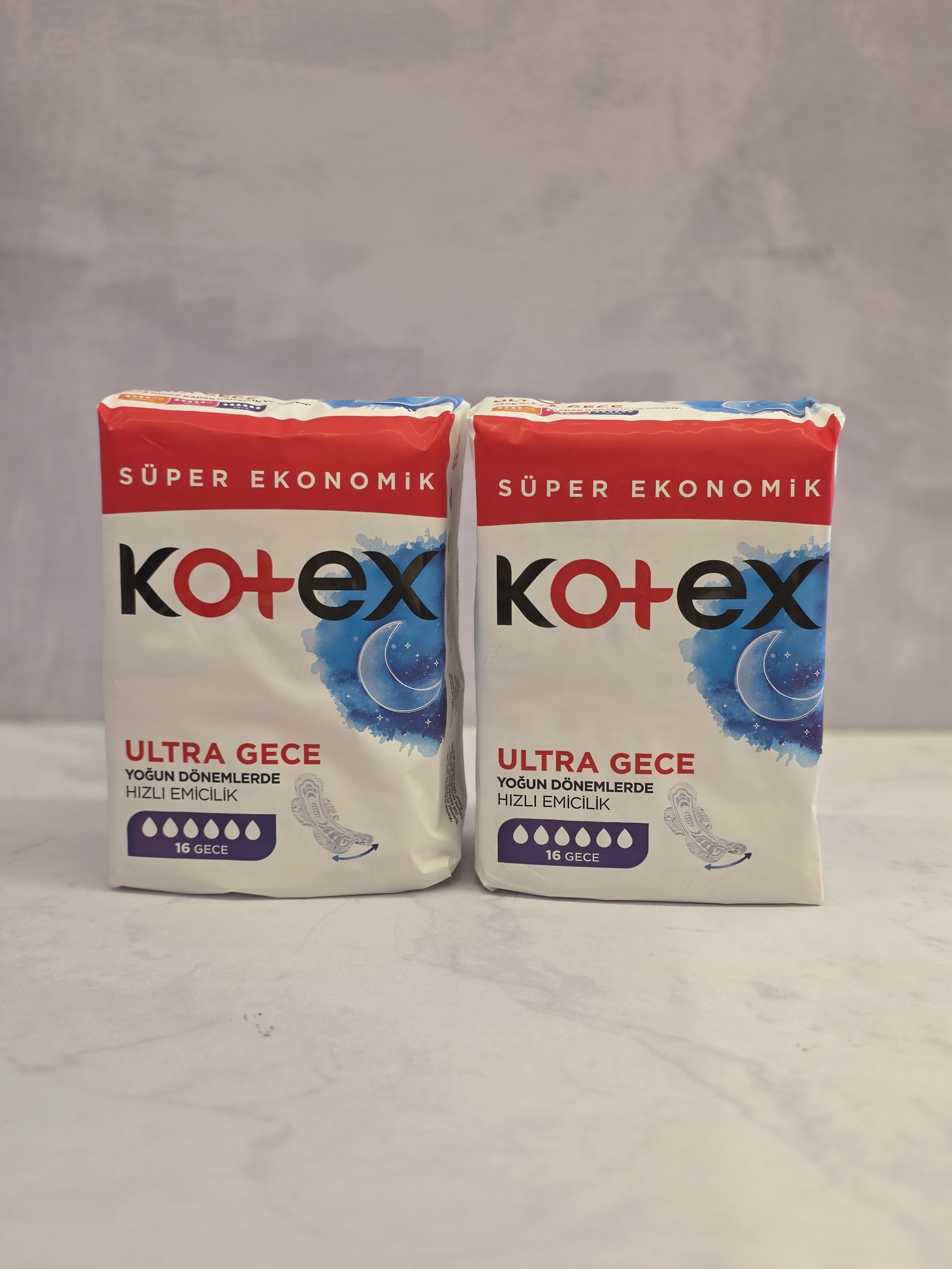 نوار بهداشتی کوتکس ویژه شب kotex Ultra Gece بسته 16 عددی اصل اورجینال ( واردات قانونی از منطقه آزاد ارس )