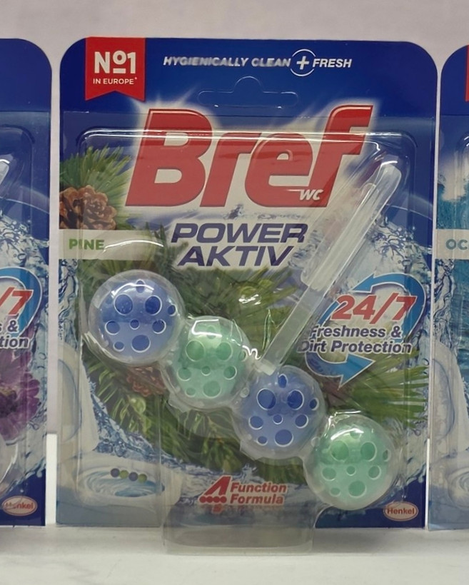 ضد عفونی و خوشبو کننده توالت فرنگی برف 4 توپی Bref Power Aktiv اصل اورجینال ( واردات قانونی از منطقه آزاد ارس )