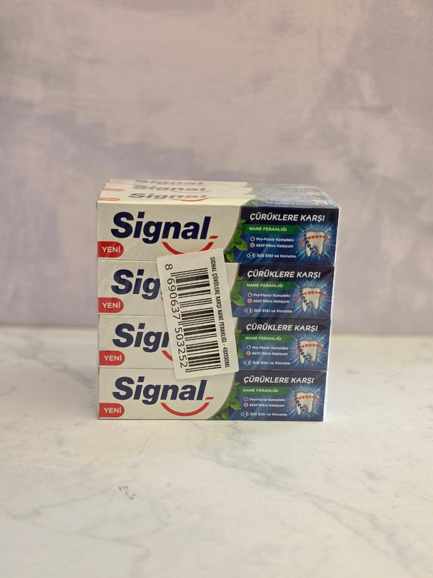 خمیر دندان ضد پوسیدگی سیگنال signal حاوی عصاره نعناع حجم 100 میل اصل اورجینال ( واردات قانونی از منطقه آزاد ارس )