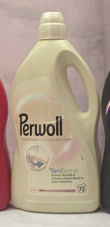 مایع لباسشویی پرول (Perwoll) مدل Yenileme در حجم ۴ لیتر انواع مختلف لباسهای رنگی و سفید و مشکی اصل اورجینال ( واردات قانونی از منطقه آزاد ارس )