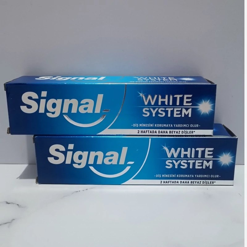 خمیر دندان سیگنال (Signal) مدل وایت سیستم (White System) سفید کننده قوی اصل اورجینال ( واردات قانونی از منطقه آزاد ارس )