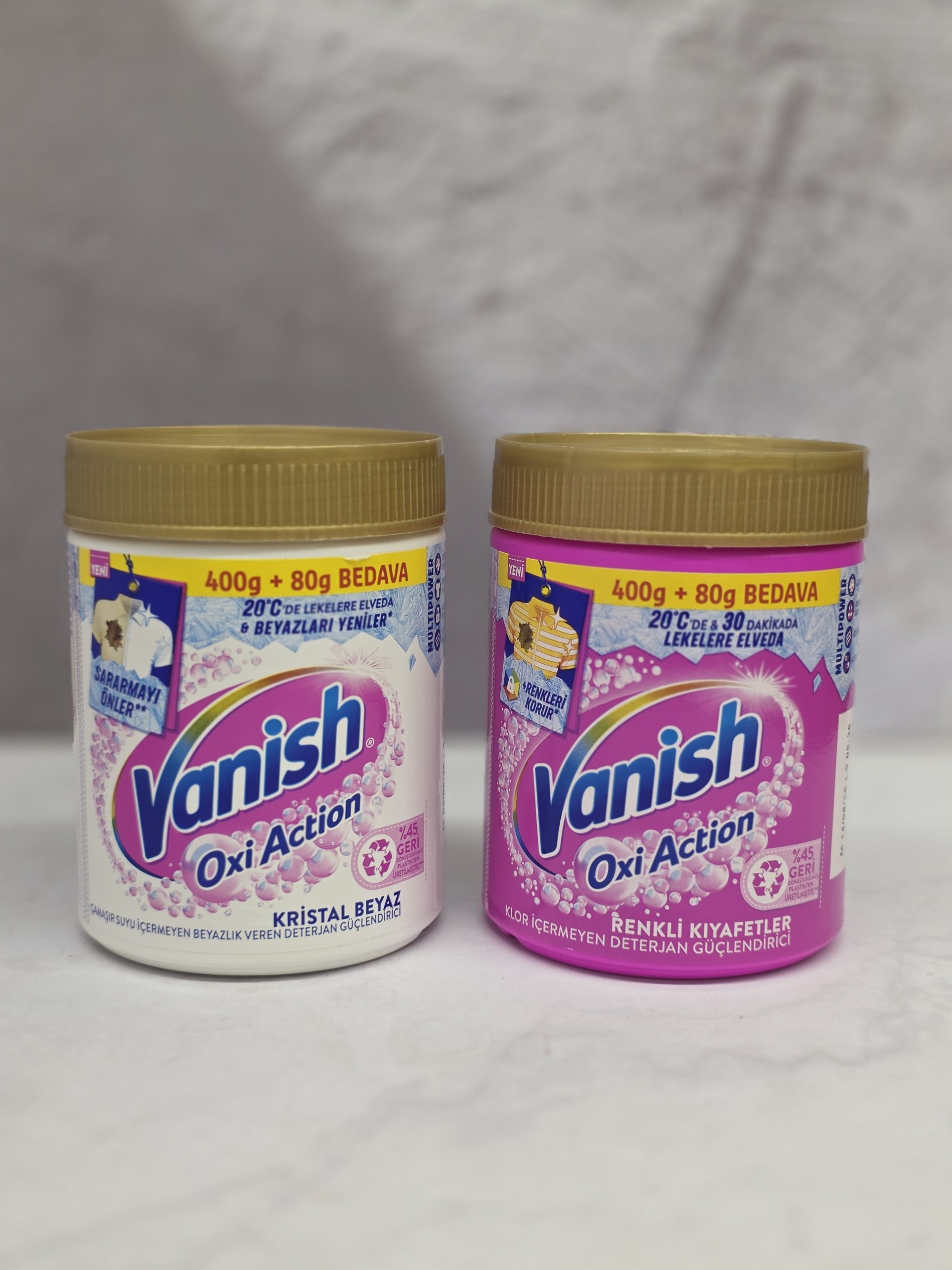 پودر لکه بر و سفید کننده لباس ونیش Vanish مدل Oxi Action مناسب برای لباس های رنگی و سفید با حجم 480 گرم اصل اورجینال ( واردات قانونی از منطقه آزاد ارس )