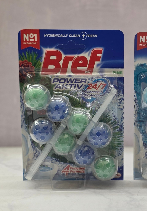 ضد عفونی و خوشبو کننده توالت فرنگی برف 8 توپی Bref Power Aktiv اصل اورجینال ( واردات قانونی از منطقه آزاد ارس )
