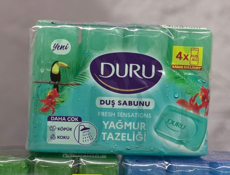 صابون ژله ای حمام دورو Duru بسته ۴ عددی در ۳ رایحه متفاوت وزن ۶۰۰ گرم اصل اورجینال ( واردات قانونی از منطقه آزاد ارس )