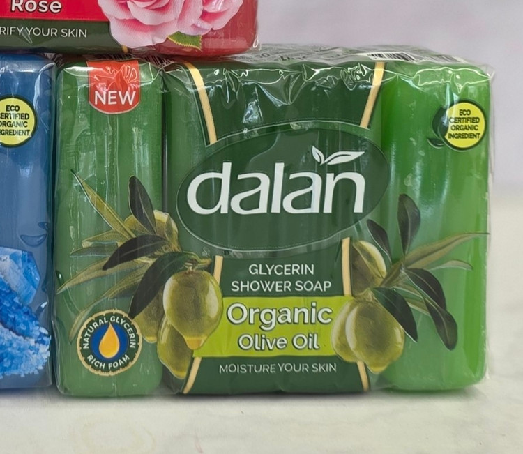 صابون ژله ای حمام دالان Dalan بسته ۴ عددی در ۳ رایحه متفاوت وزن ۶۰۰ گرم اصل اورجینال ( واردات قانونی از منطقه آزاد ارس )