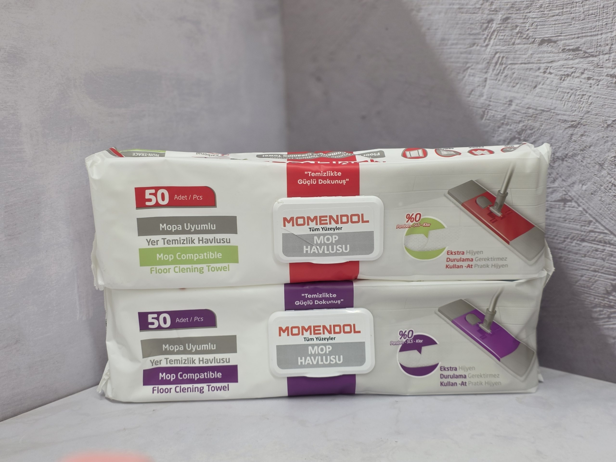 دستمال مرطوب چند منظوره مومندل MUMENDOL مخصوص طی در دو رایحه تعداد 50 برگ اصل اورجینال ( واردات قانونی از منطقه آزاد ارس )