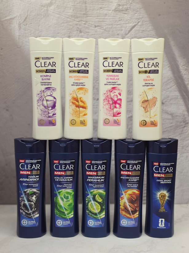 شامپو مردانه و زنانه ضد شوره و تقویت کننده مناسب موهای چرب 350 میل کلیر Clear Shampoo اصل اورجینال ( واردات قانونی از منطقه آزاد ارس )