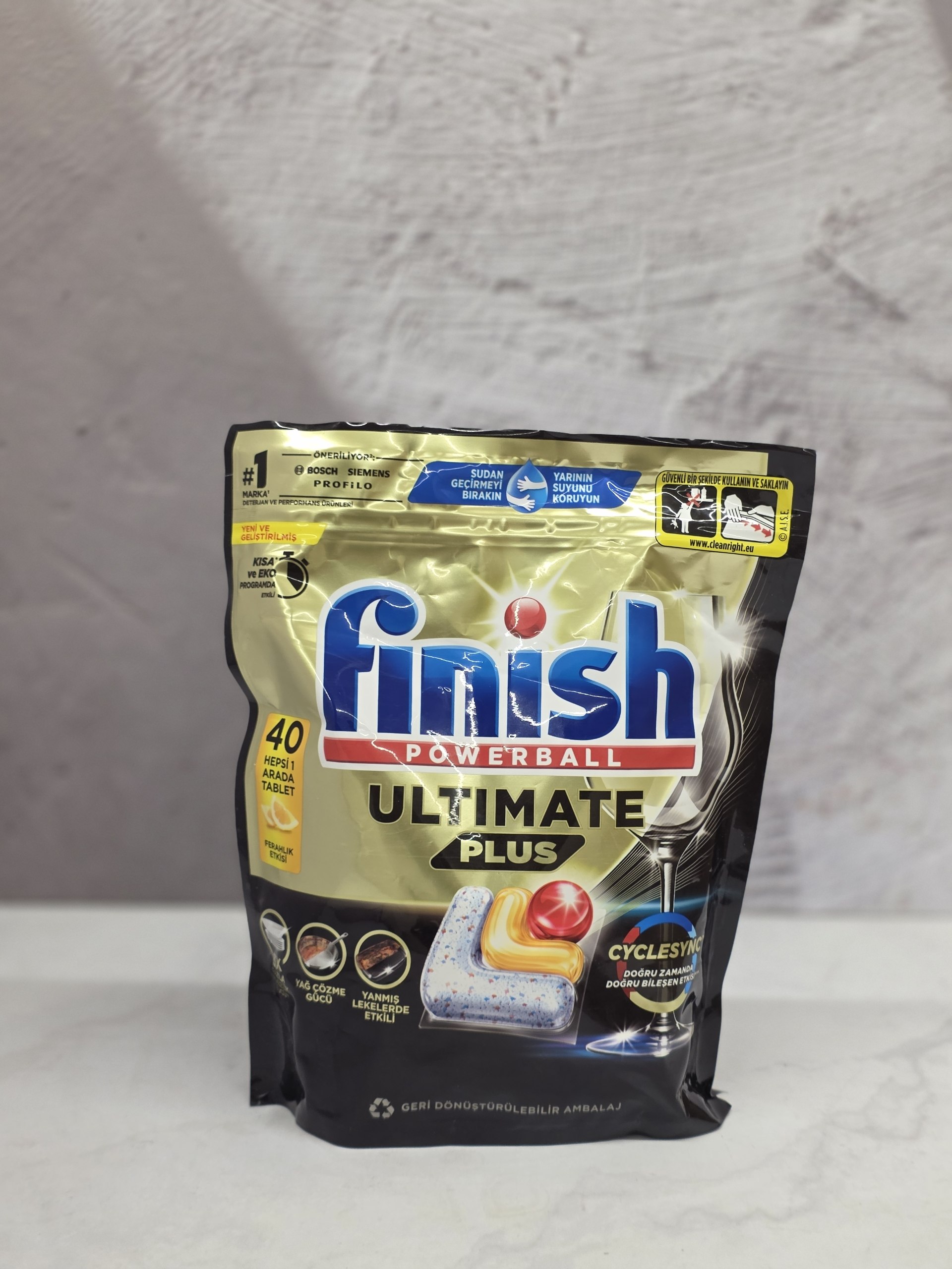 قرص ماشین ظرفشویی فینیش اولتیمیت پلاس  Finish Ultimate Plus اصل اورجینال ( واردات قانونی از منطقه آزاد ارس ) بسته 40 عددی