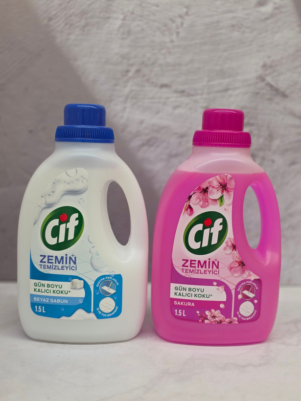 مایع تمیز کننده و کف شور سیف ( جیف ) Cif در رایحه های شکوفه ساکورا و صابون سفید حجم ۱/۵ لیتر اصل اورجینال ( واردات قانونی از منطقه آزاد ارس )