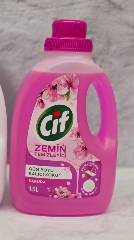 مایع تمیز کننده و کف شور سیف ( جیف ) Cif در رایحه های شکوفه ساکورا و صابون سفید حجم ۱/۵ لیتر اصل اورجینال ( واردات قانونی از منطقه آزاد ارس )