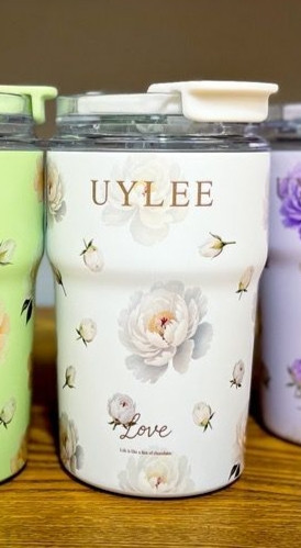 تراول ماگ ( ماگ سفری ) گل دار Uylee با گنجایش 350 میل اصل اورجینال ( واردات قانونی از منطقه آزاد ارس )