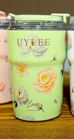 تراول ماگ ( ماگ سفری ) گل دار Uylee با گنجایش 350 میل اصل اورجینال ( واردات قانونی از منطقه آزاد ارس )