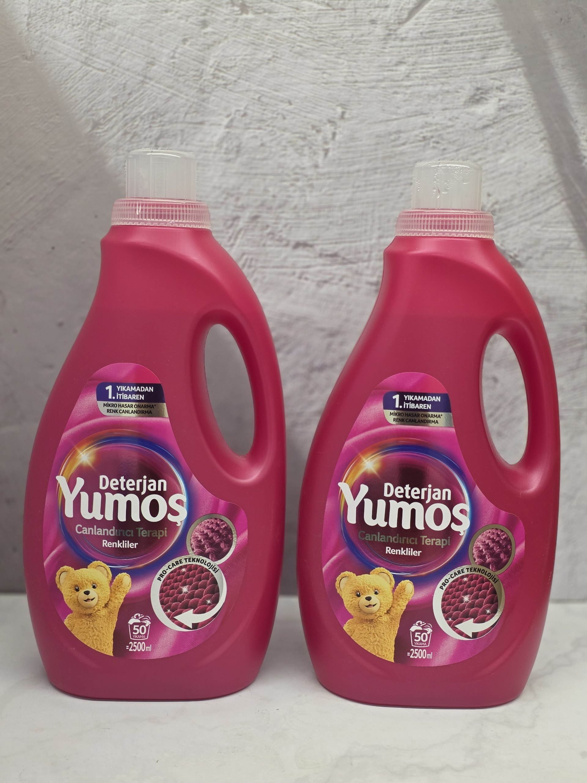 مایع ماشین لباسشویی یوموش Yumoş مناسب برای لباس های رنگی حجم 2500 میل ( ۵۰ بار مصرف ) اصل اورجینال ( واردات قانونی از منطقه آزاد ارس )
