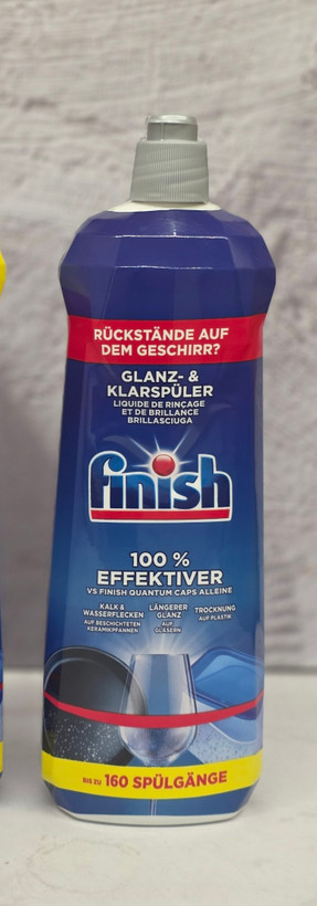 مایع جلادهنده ظروف فینیش اروپایی Finish مخصوص ماشین ظرفشویی در دو رایحه لیمو و کلاسیک 800 میل اصل اورجینال ( واردات قانونی از منطقه آزاد ارس )