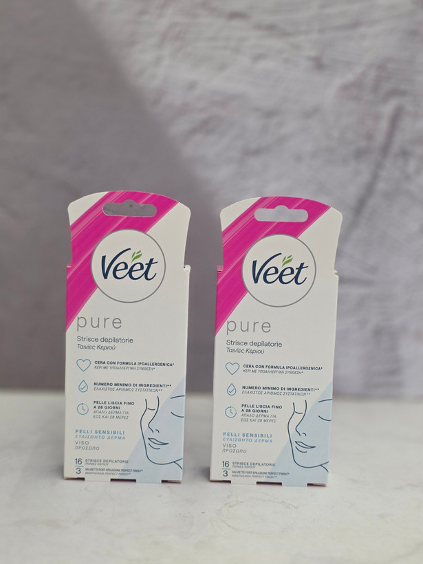 چسب موبر صورت ویت Veet مناسب برای پوست های حساس حذف آسان موهای زائد صورت با لطافت بیشتر پوست اصل اورجینال ( واردات قانونی از منطقه آزاد ارس )
