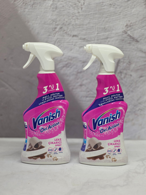 اسپری لکه بر ونیش فرش و مبل VANISH با عملکرد سه کاره قوی حجم 500 ميل اصل اورجینال ( واردات قانونی از منطقه آزاد ارس )
