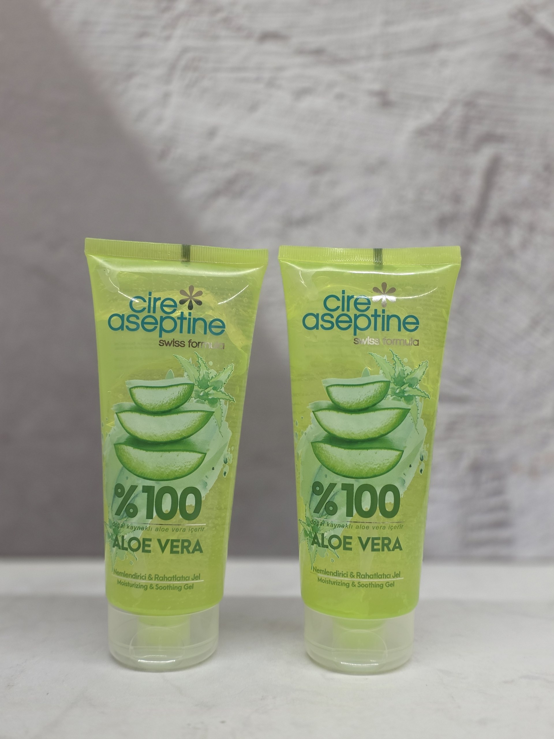 ژل آبرسان آلورا سیر آسپتین Aloe Vera Cire Aseptine حجم 200 میل اصل اورجینال ( واردات قانونی از منطقه آزاد ارس )