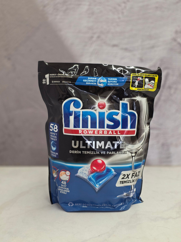 قرص ماشین ظرفشویی 58 عددی فینیش اولتیمیت Finish Ultimate اصل اورجینال ( واردات قانونی از منطقه آزاد ارس )