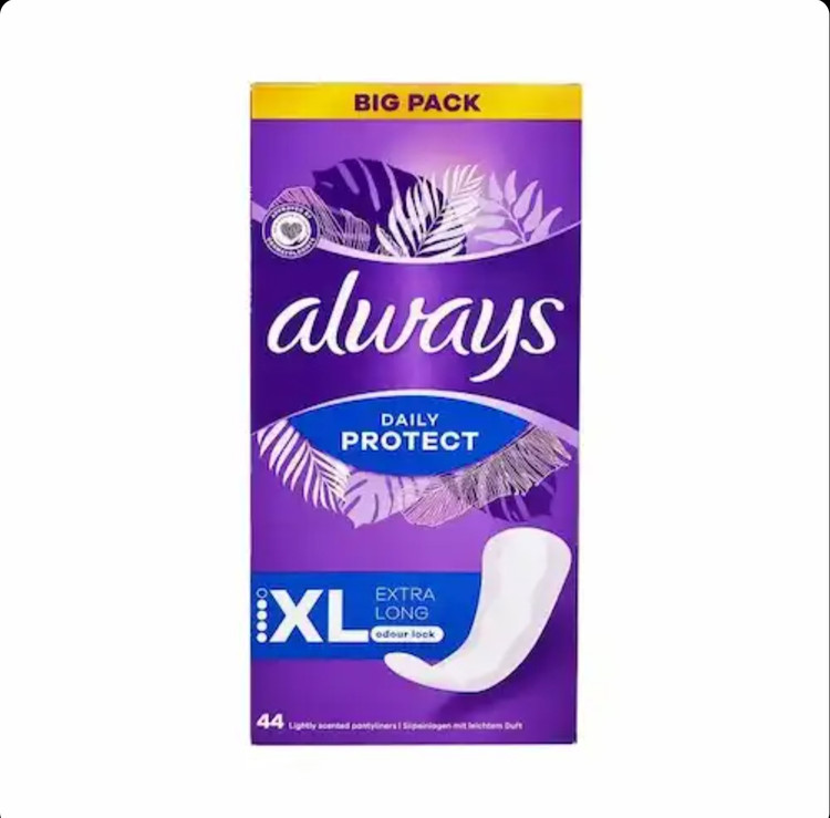 پد روزانه الویز Always Daily Protect معطر با تکنولوژی کنترل بو بسته 52 عددی اصل اورجینال ( واردات قانونی از منطقه آزاد ارس )