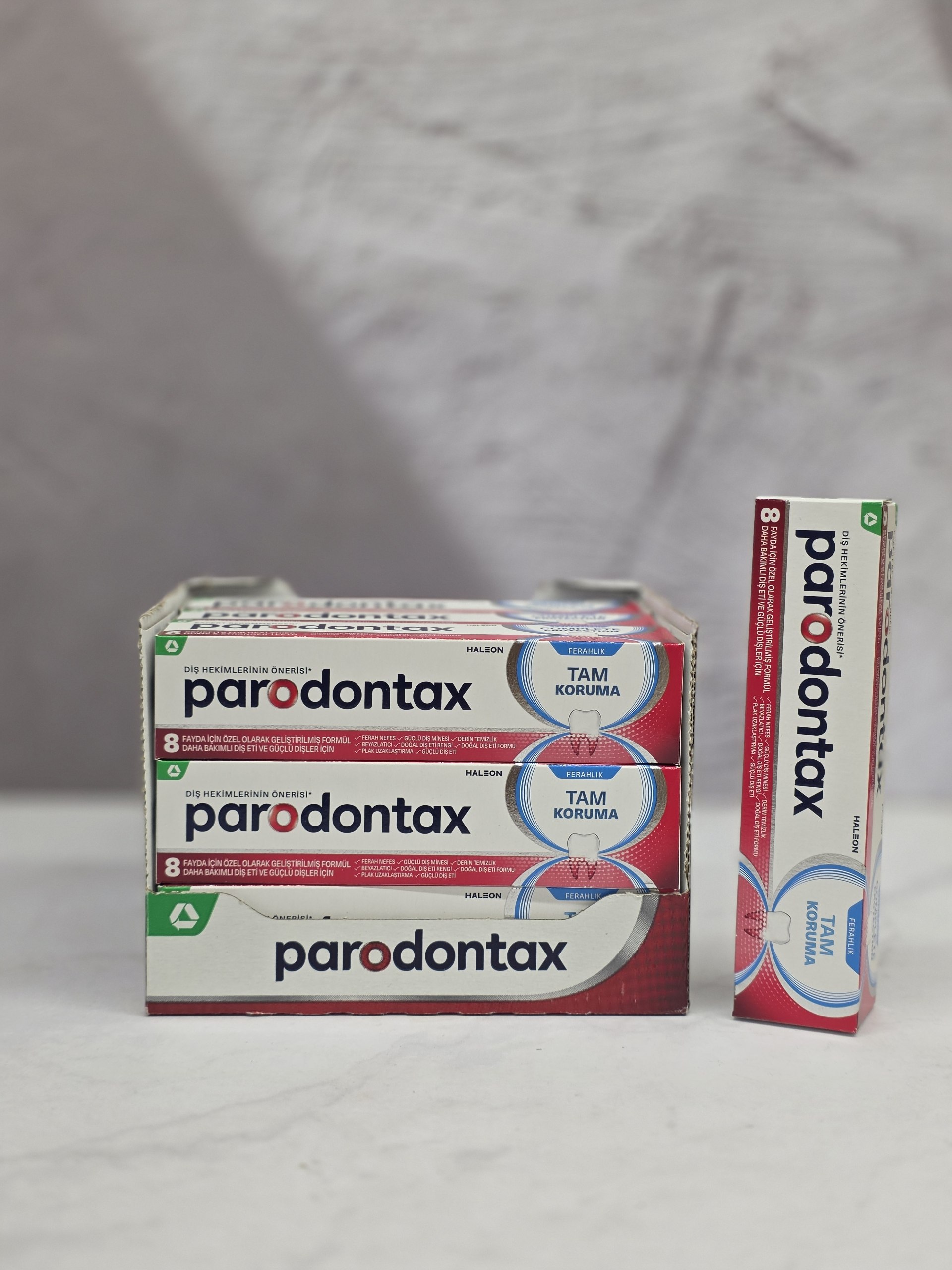 خمیردندان پارادونتکس Parodontax مدل تام کوروما Tam Koruma با خاصیت محافظت از لثه 8 کاره حجم 50 میل اصل اورجینال ( واردات قانونی از منطقه آزاد ارس )
