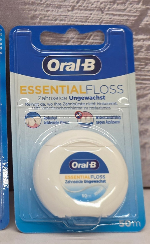 نخ دندان گرد اورال بی Oral-B مدل Essential Floss طول 50 متر اصل اورجینال ( واردات قانونی از منطقه آزاد ارس )