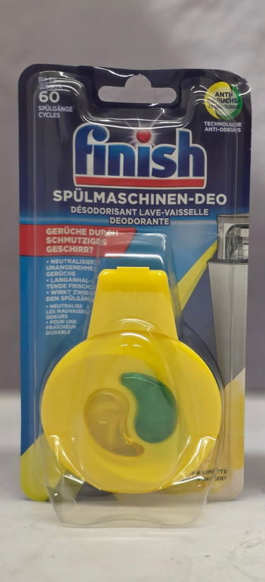 بو گیر ماشین ظرفشویی اروپایی فینیش Finish مناسب انواع ماشین ظرفشویی در دو رایحه کلاسیک و لیمو با ۶۰ بار مصرف اصل اورجینال ( واردات قانونی از منطقه آزاد ارس )