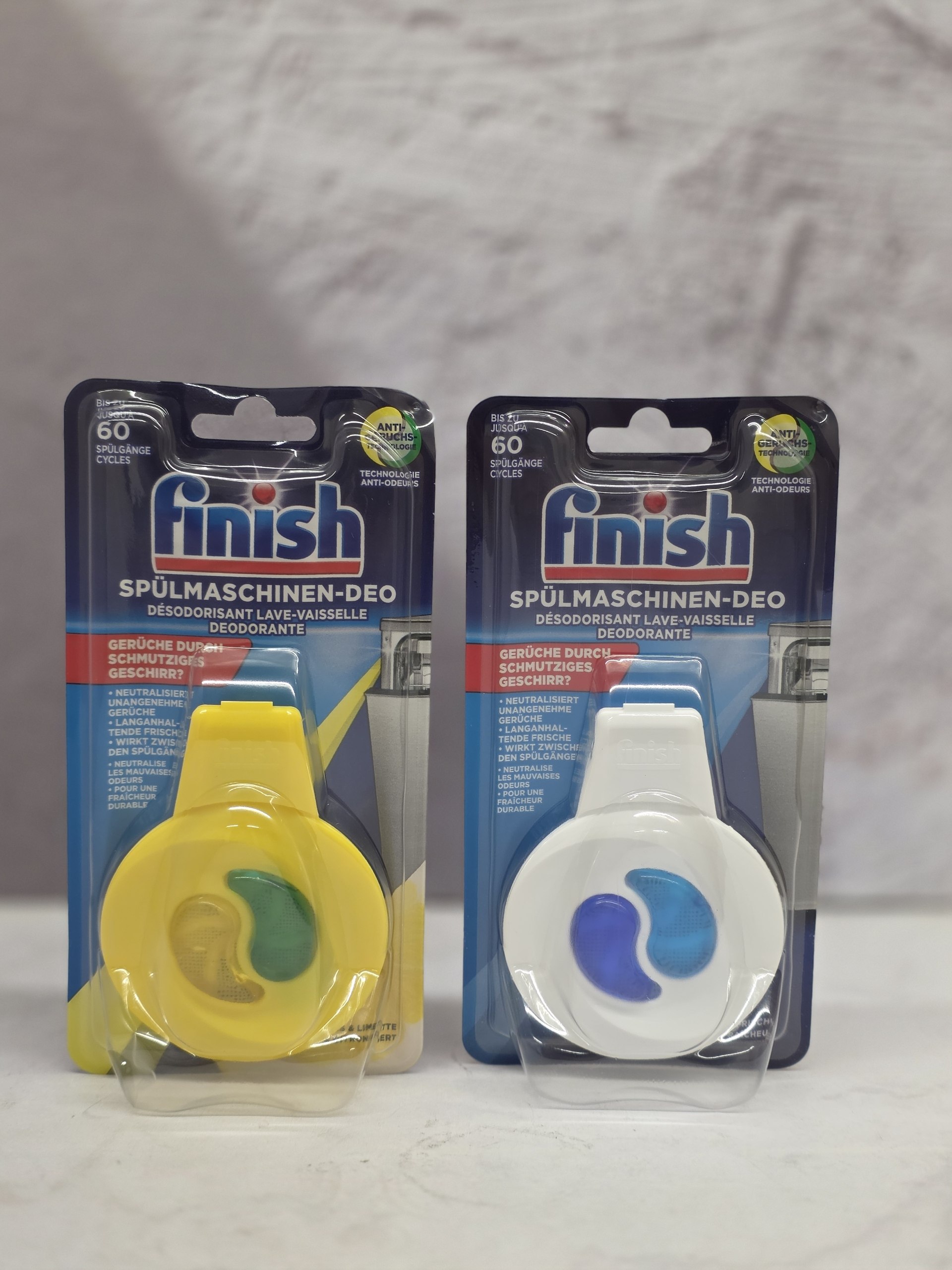 بو گیر ماشین ظرفشویی اروپایی فینیش Finish مناسب انواع ماشین ظرفشویی در دو رایحه کلاسیک و لیمو با ۶۰ بار مصرف اصل اورجینال ( واردات قانونی از منطقه آزاد ارس )