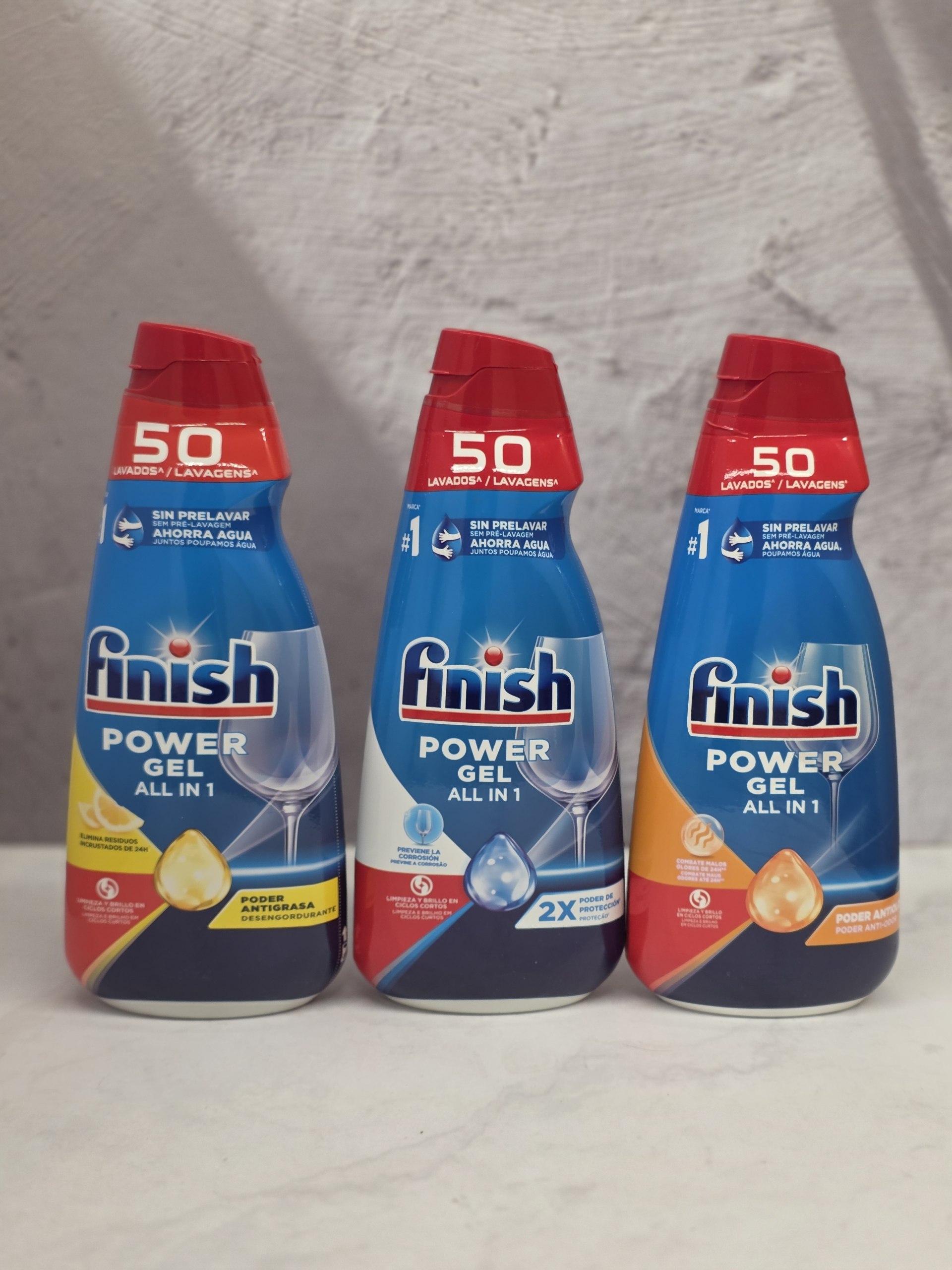 ژل ماشین ظرفشویی فینیش Finish مدل Power Gel All in 1 در رایحه های پرتقال و کلاسیک و لیمو با قابلیت 50 بار مصرف اصل اورجینال ( واردات قانونی از منطقه آزاد ارس )