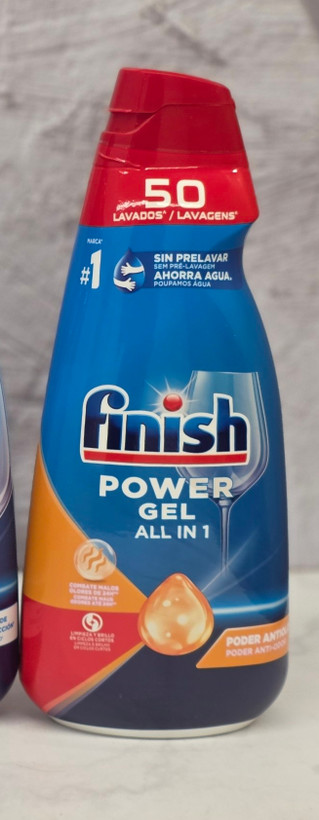 ژل ماشین ظرفشویی فینیش Finish مدل Power Gel All in 1 در رایحه های پرتقال و کلاسیک و لیمو با قابلیت 50 بار مصرف اصل اورجینال ( واردات قانونی از منطقه آزاد ارس )