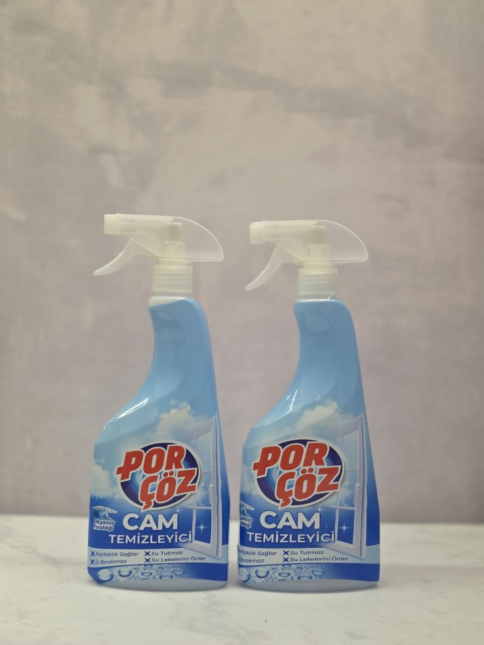 اسپری شیشه پاک کن پورچوز Porçoz مدل Cam Temizleyici با رایحه اقیانوس حجم 500 میل اصل اورجینال ( واردات قانونی از منطقه آزاد ارس )