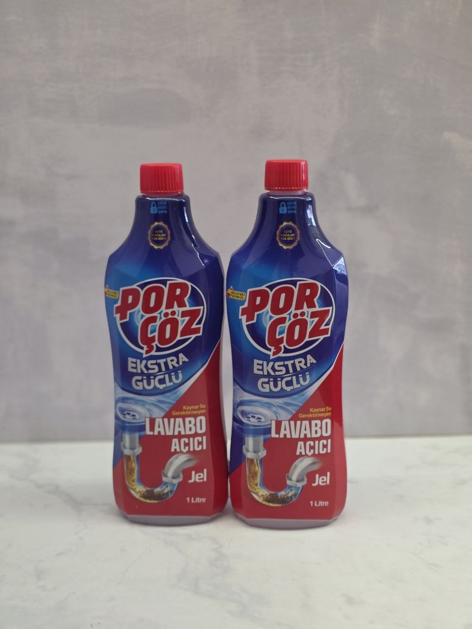 مایع لوله بازکن و جرم گیر پورچوز Porçoz مدل lavabo acici در حجم 1000 میل اصل اورجینال ( واردات قانونی از منطقه آزاد ارس )