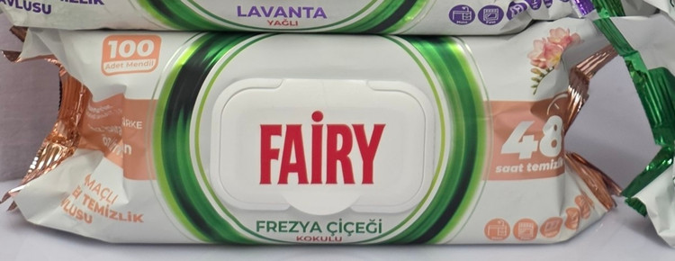 دستمال مرطوب چند منظوره پاک کننده سطوح فیری Fairy تعداد 100 برگ اصل اورجینال ( واردات قانونی از منطقه آزاد ارس )