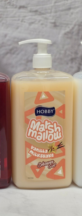 شامپو بدن پمپی هوبی Hobby در مدل های Fresh Care و Marshmallow و رایحه های میلک شیک نارگیل ، انار ، میلک شیک وانیل و گل ارکیده حجم 1000 میل اصل اورجینال ( واردات قانونی از منطقه آزاد ارس )