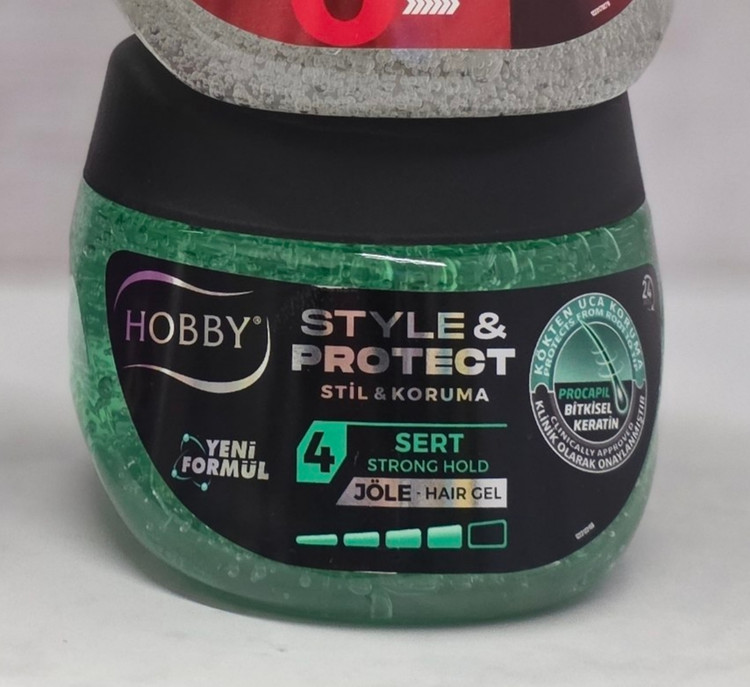 ژل مو حالت دهنده و نگهدارنده هوبی Hobby مدل Style and Protect در 4 مدل مختلف حجم 400 میل اصل اورجینال ( واردات قانونی از منطقه آزاد ارس )