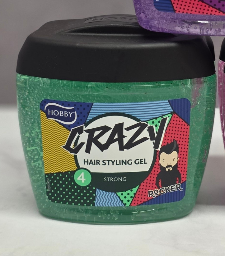 ژل مو حالت دهنده و نگهدارنده هوبی Hobby مدل Crazy در 3 مدل مختلف حجم 700 میل اصل اورجینال ( واردات قانونی از منطقه آزاد ارس )